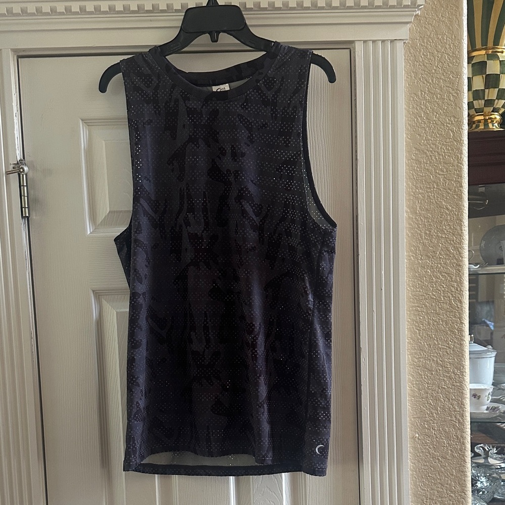 ZYIA Black Patterned Sleeveless Tank